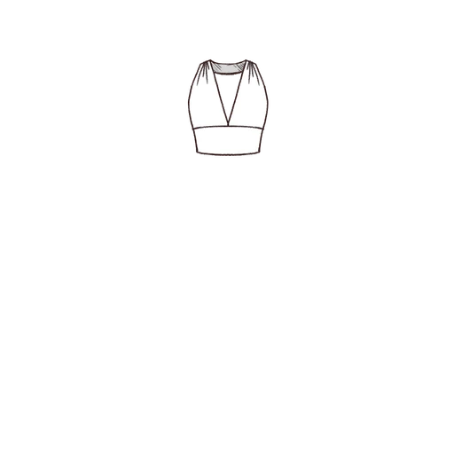 Esboço de Halter Neck Bodice, variante 1