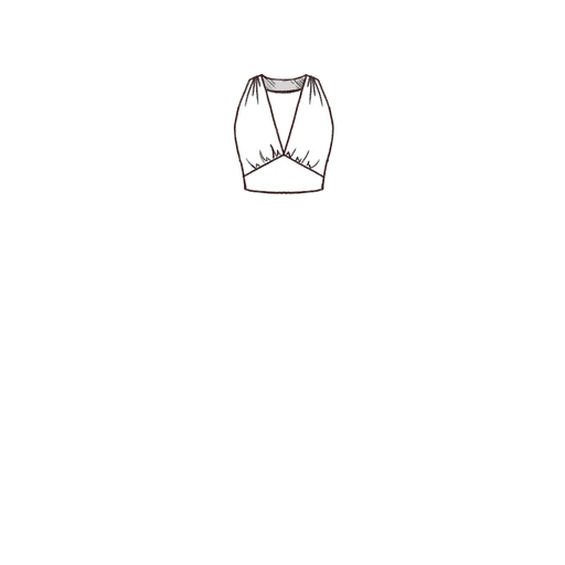 Esboço de Halter Neck Bodice, variante 3