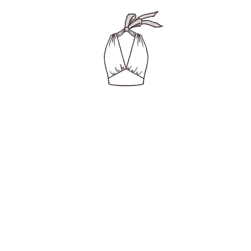Esboço de Halter Neck Bodice, variante 4