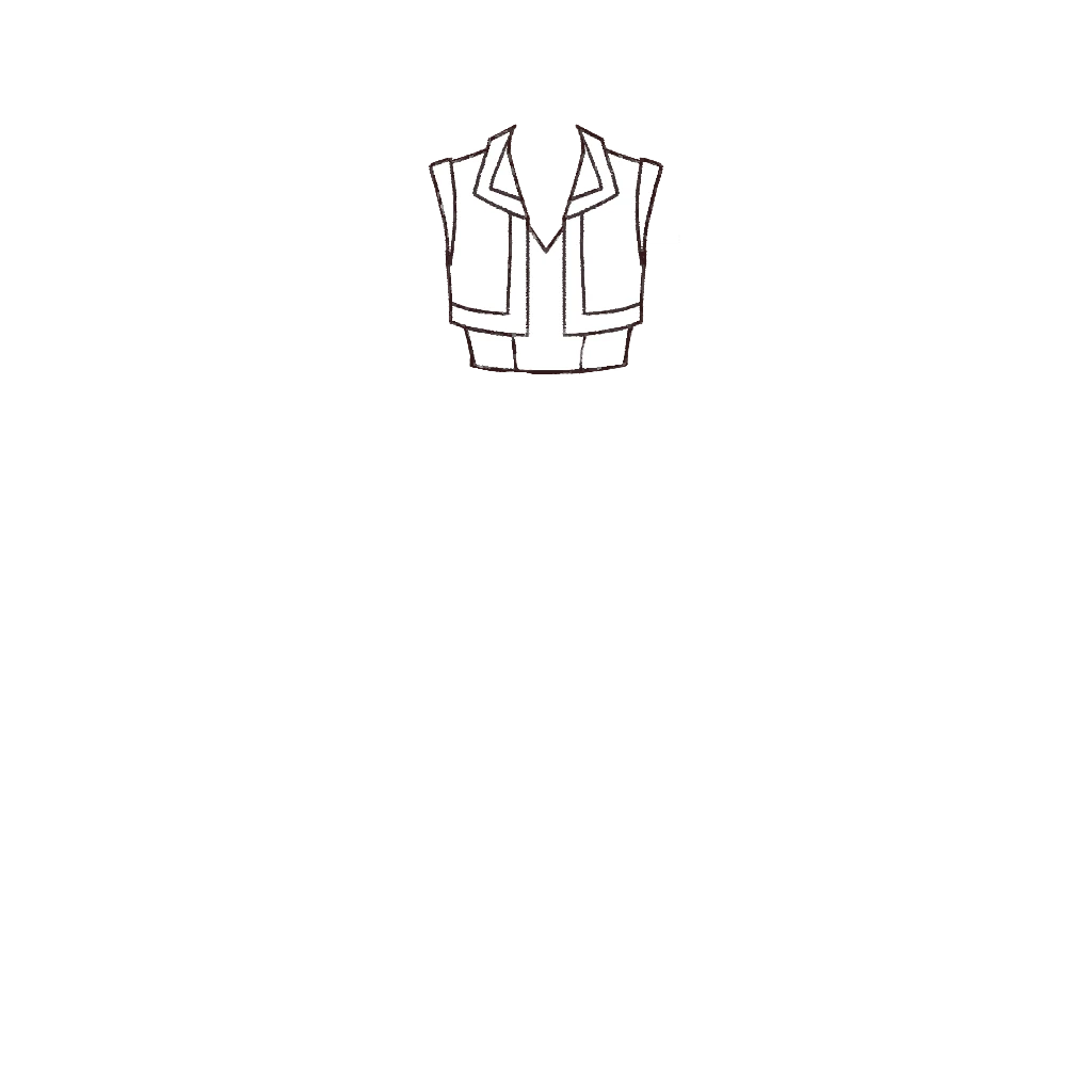 Esboço de Jacket Bodice, variante 1