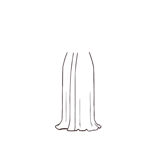 Esboço de Kaftan Skirt, variante 2