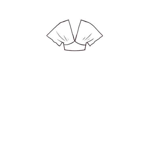 Esboço de Kimono Bodice, variante 2