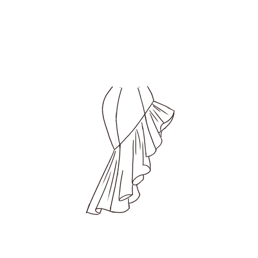 Esboço de Koi Skirt, variante 1