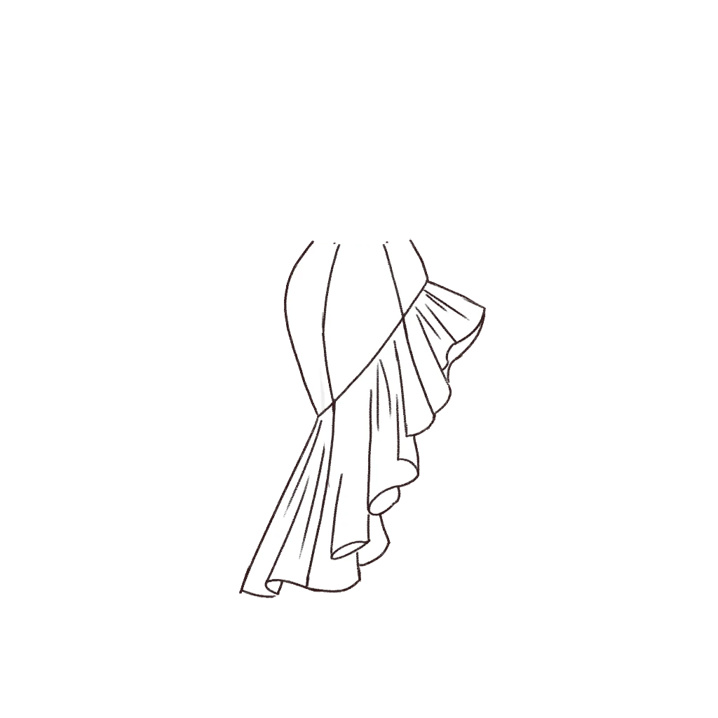 Esboço de Koi Skirt, variante 1