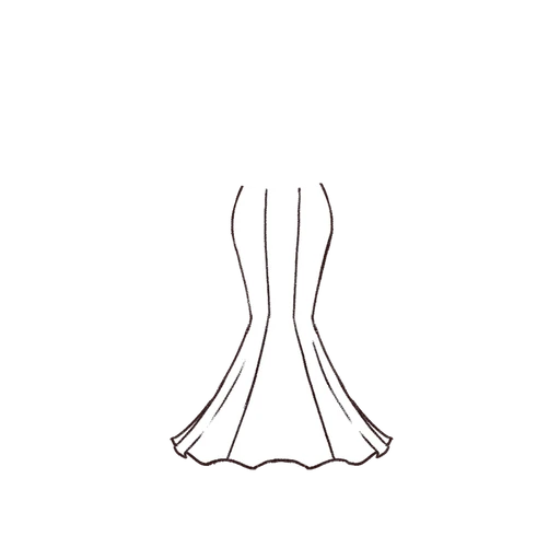 Esboço de Mermaid Skirt, variante 1