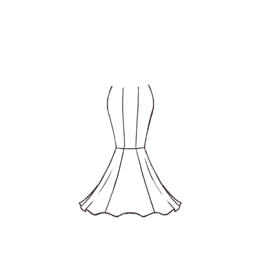 Esboço de Mermaid Skirt, variante 2