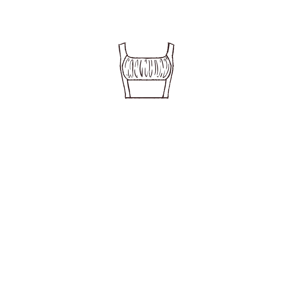 Esboço de Milkmaid Bodice, variante 1