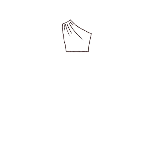 Esboço de One Shoulder Bodice, variante 2