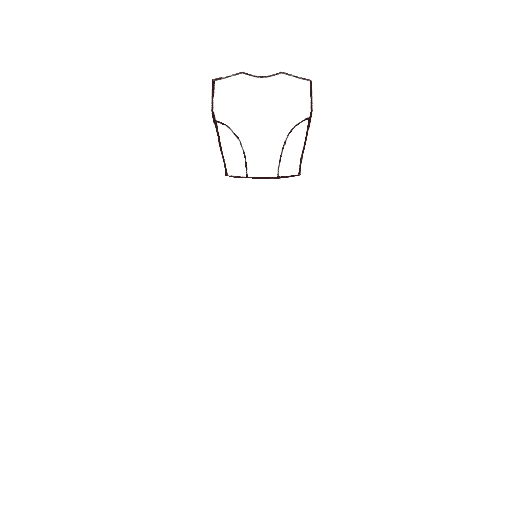 Esboço de Princess Bodice, variante 1