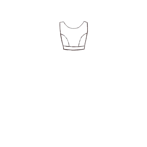 Esboço de Princess Scoop Bodice, variante 2