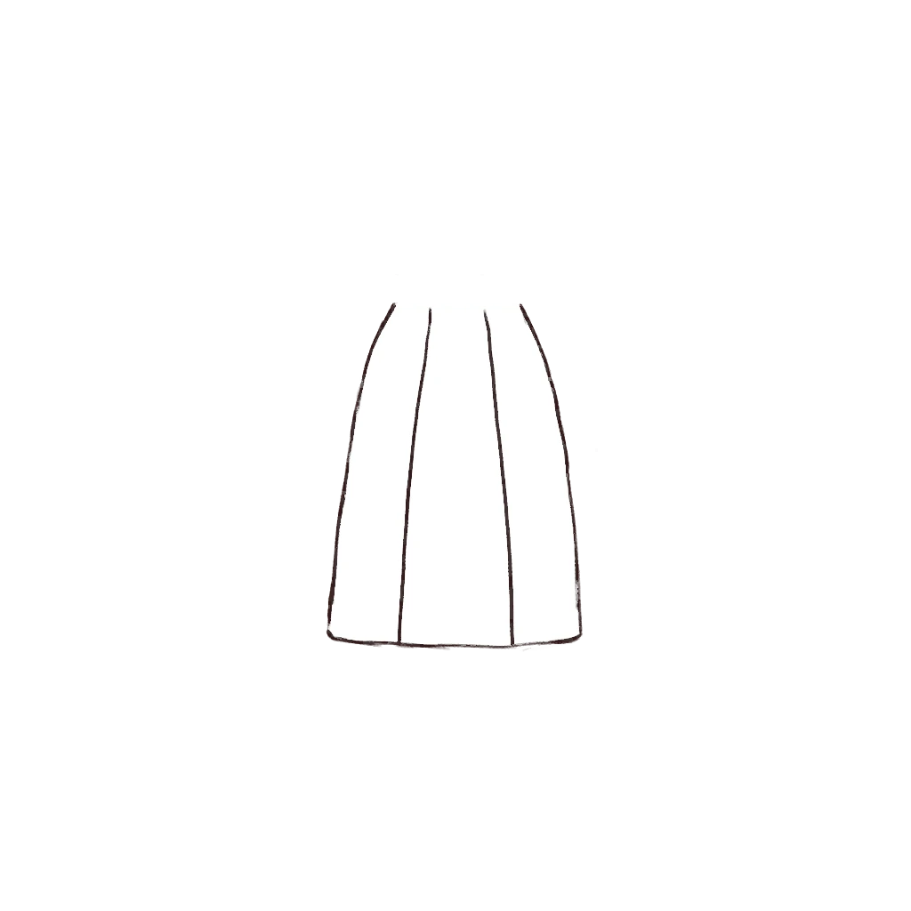 Esboço de Princess Skirt, variante 1