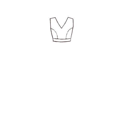 Esboço de Princess V Bodice, variante 2