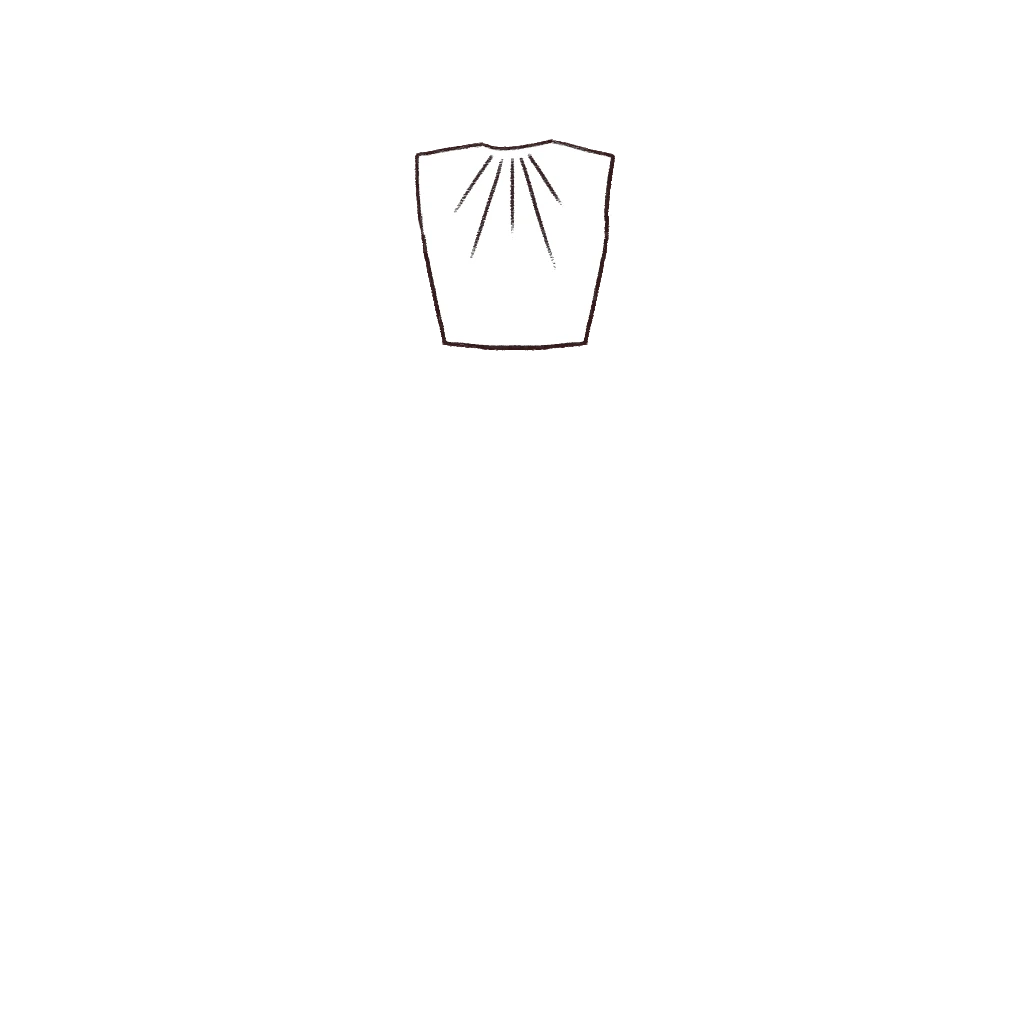 Esboço de Ruched Bodice, variante 1