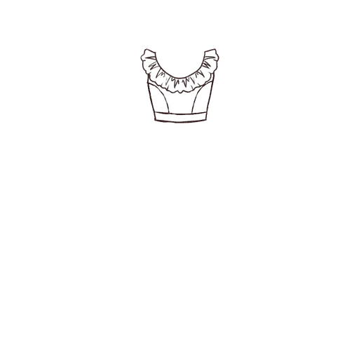 Esboço de Scoop Ruffle Bodice, variante 2