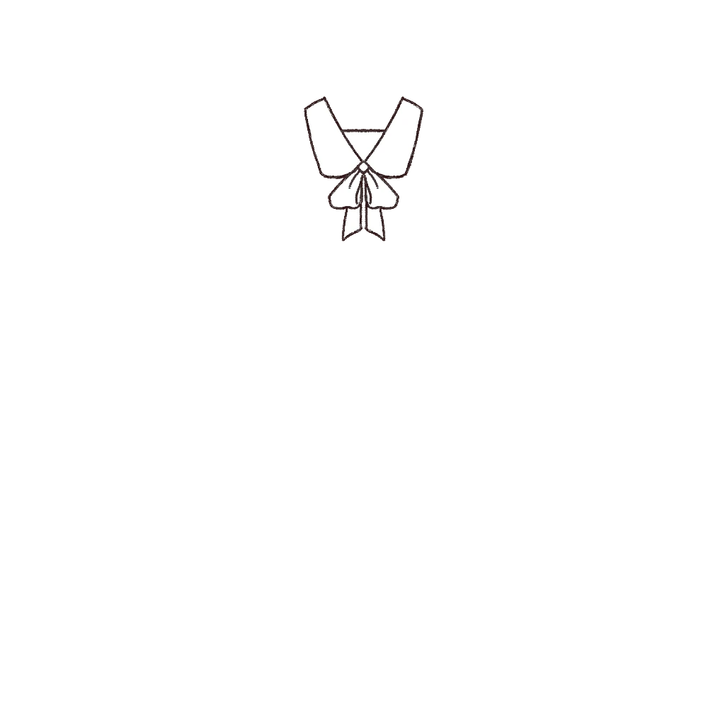 Esboço de Serafuku Collar, variante 1