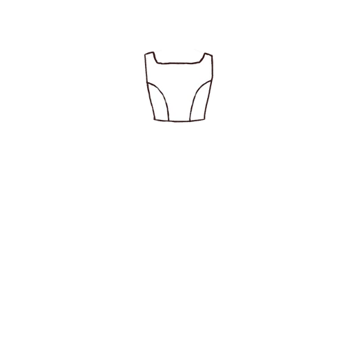 Esboço de Square Bodice, variante 1