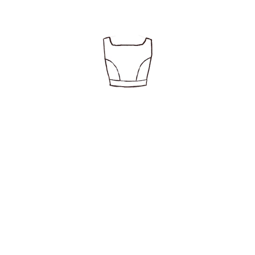 Esboço de Square Bodice, variante 2