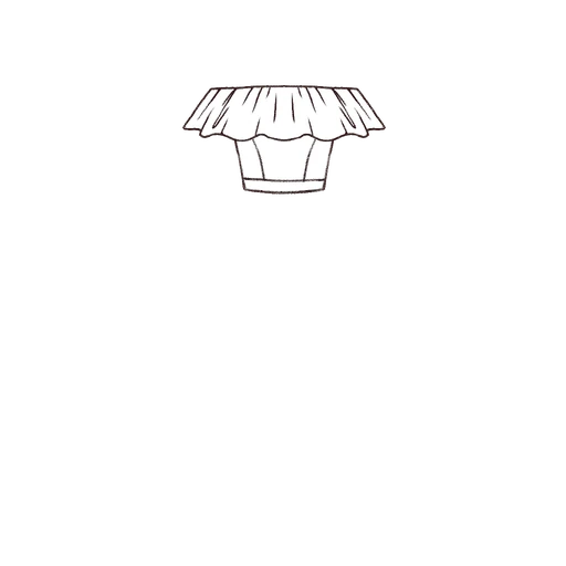 Esboço de Straight Begonia Bodice, variante 2