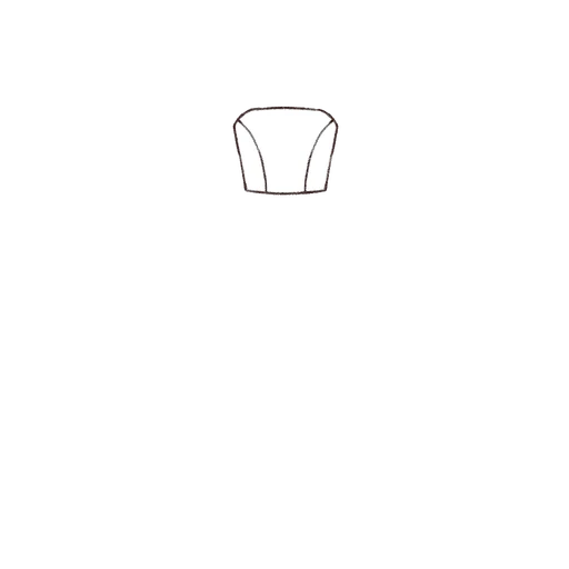 Esboço de Strapless Bodice, variante 1