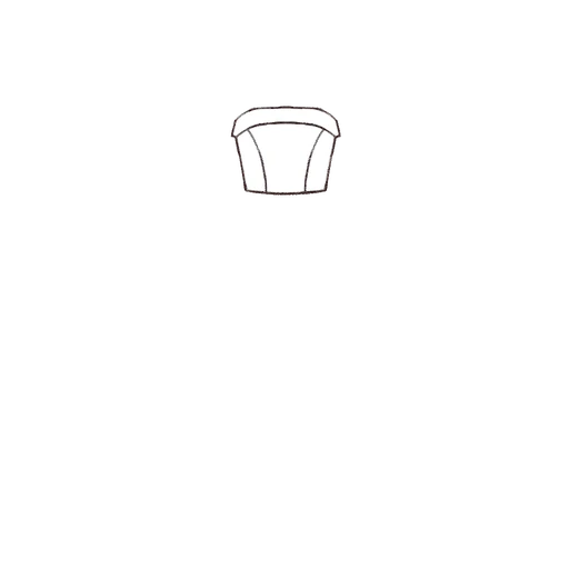 Esboço de Strapless Bodice, variante 3