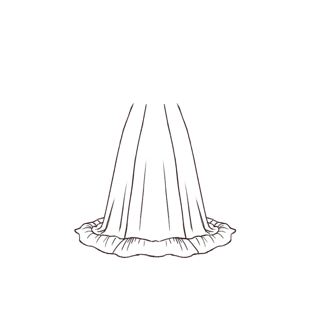 Esboço de Train Skirt, variante 1