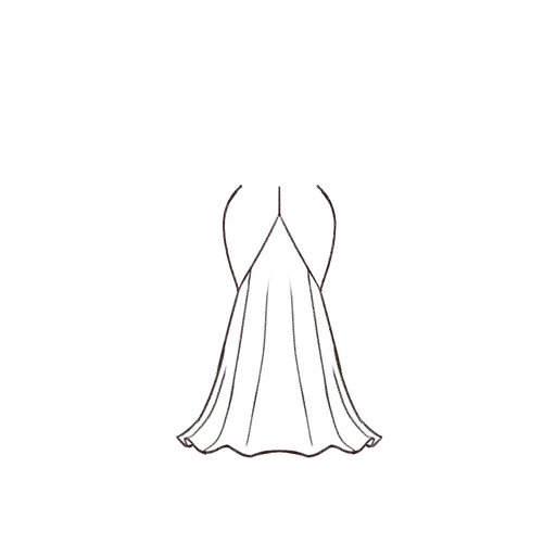 Esboço de Tulip Hip Skirt, variante 1