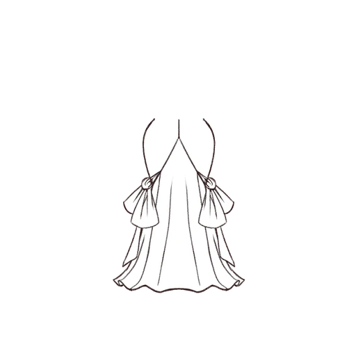 Esboço de Tulip Hip Skirt, variante 2