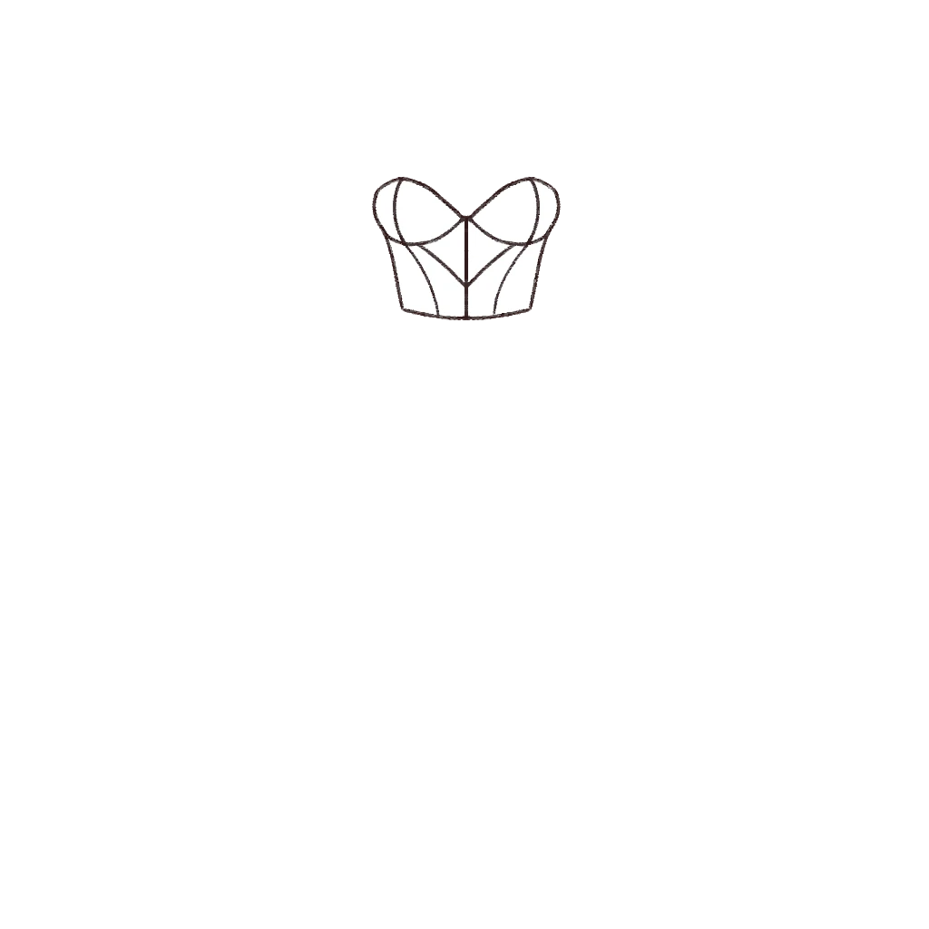 Esboço de Viper Bodice, variante 1