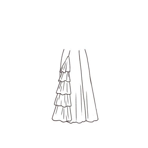 Esboço de Wavecrest Skirt, variante 1