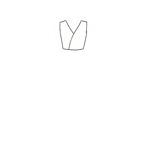 Esboço de Wrap Bodice, variante 1