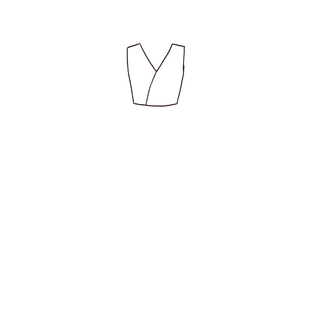 Esboço de Wrap Bodice, variante 1