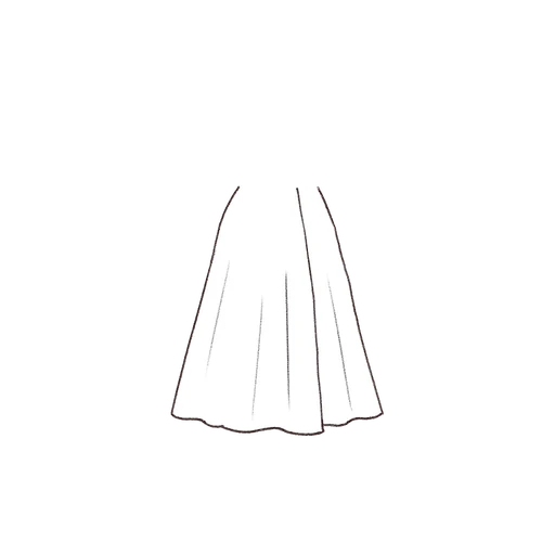 Esboço de Wrap Skirt, variante 1