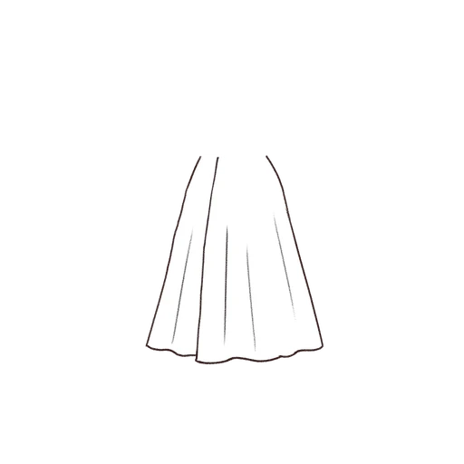 Esboço de Wrap Skirt, variante 4